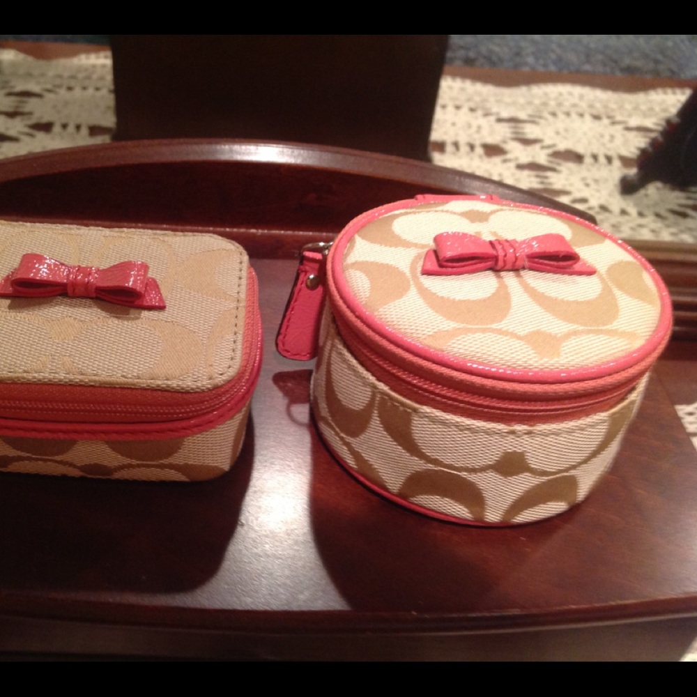 Authentic Coach Travel Jewelry Case and Pill Case